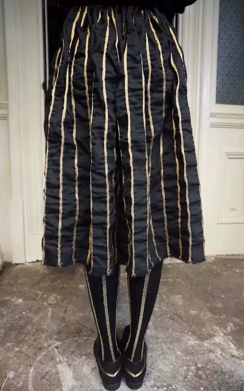 Uma Wang FW16 Striped Wool Skirt