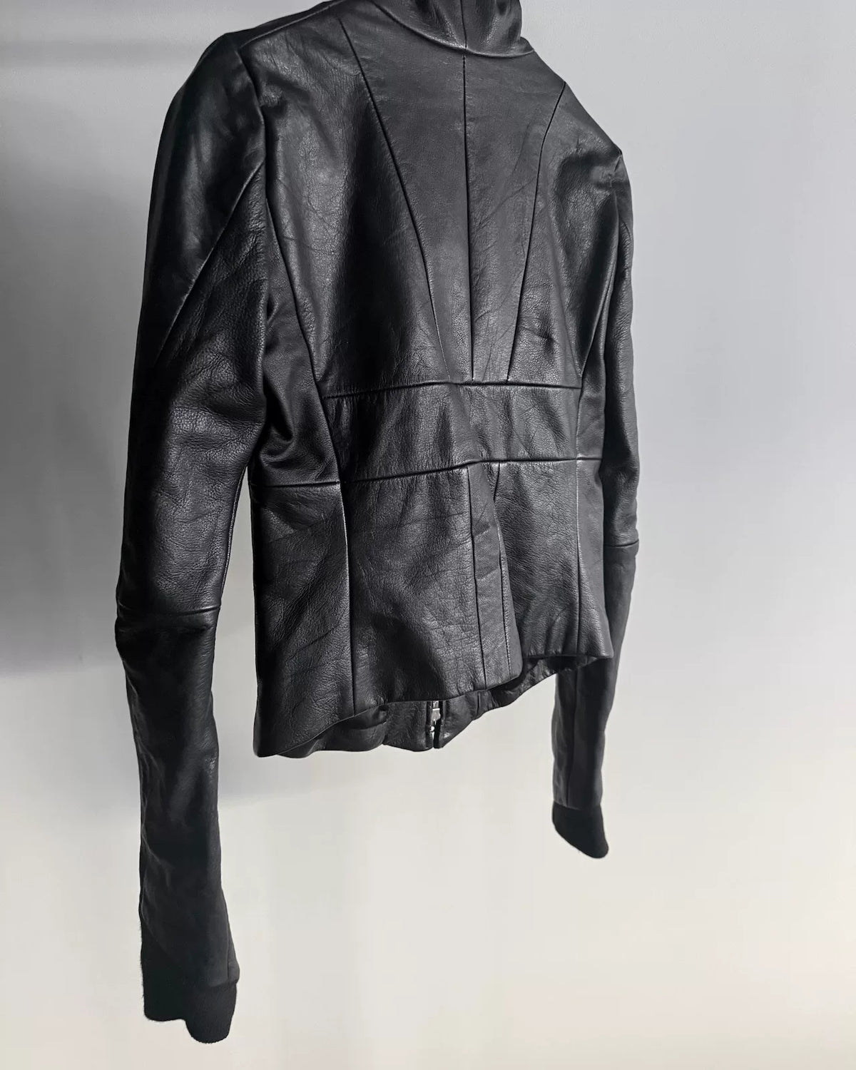2010s EKAM Stand-Collar Lambskin Zip-Up Jacket