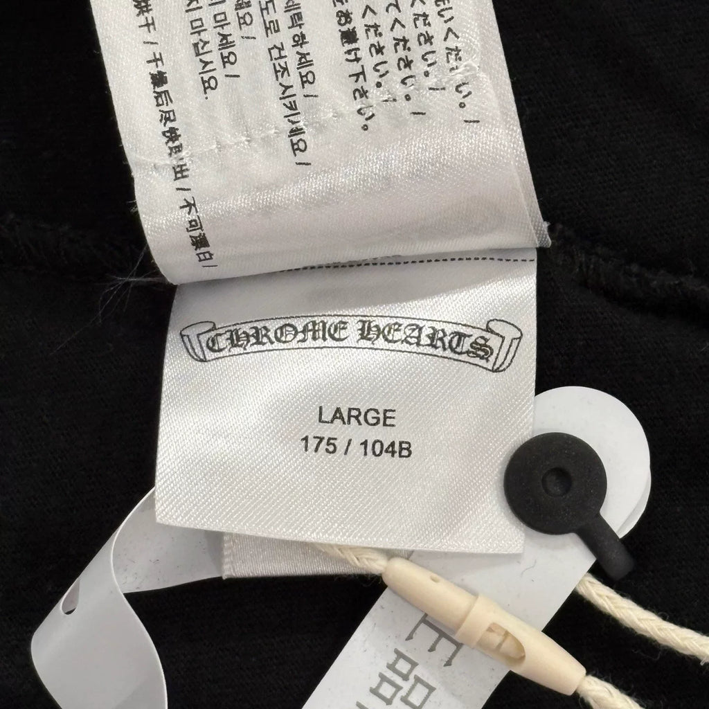 Chrome Hearts Black Fluorescent Green Horseshoe Short Sleeve Top