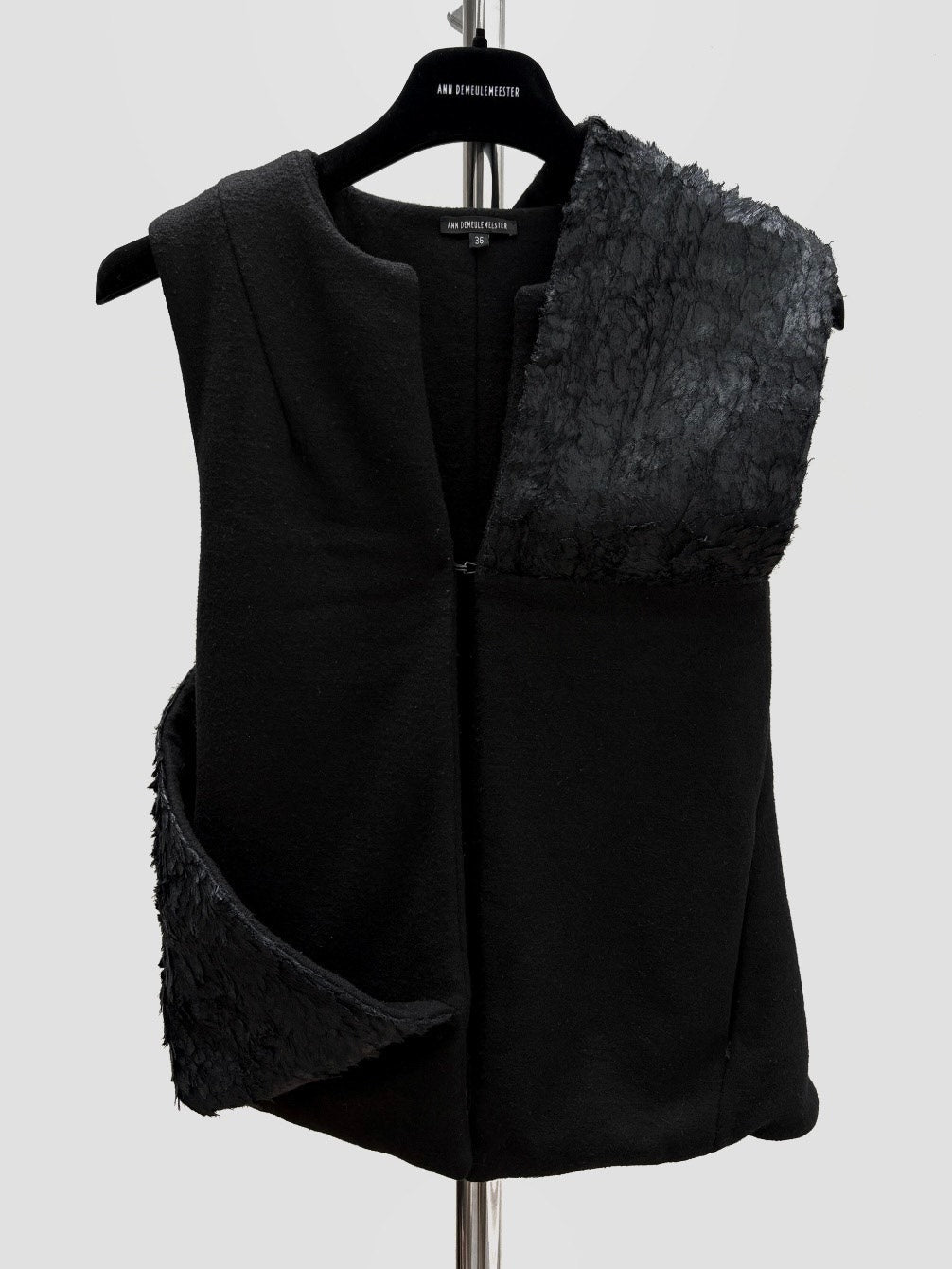 Ann Demeulemeester AW15 Crow Feather Vest