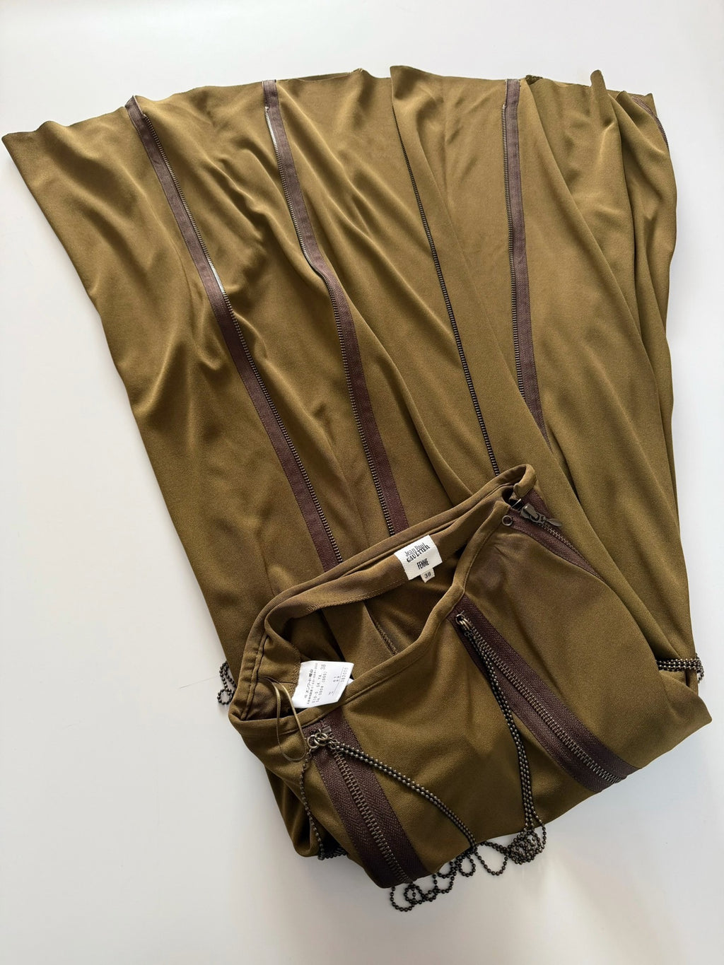 Jean Paul Gaultier Midi Green Skirt