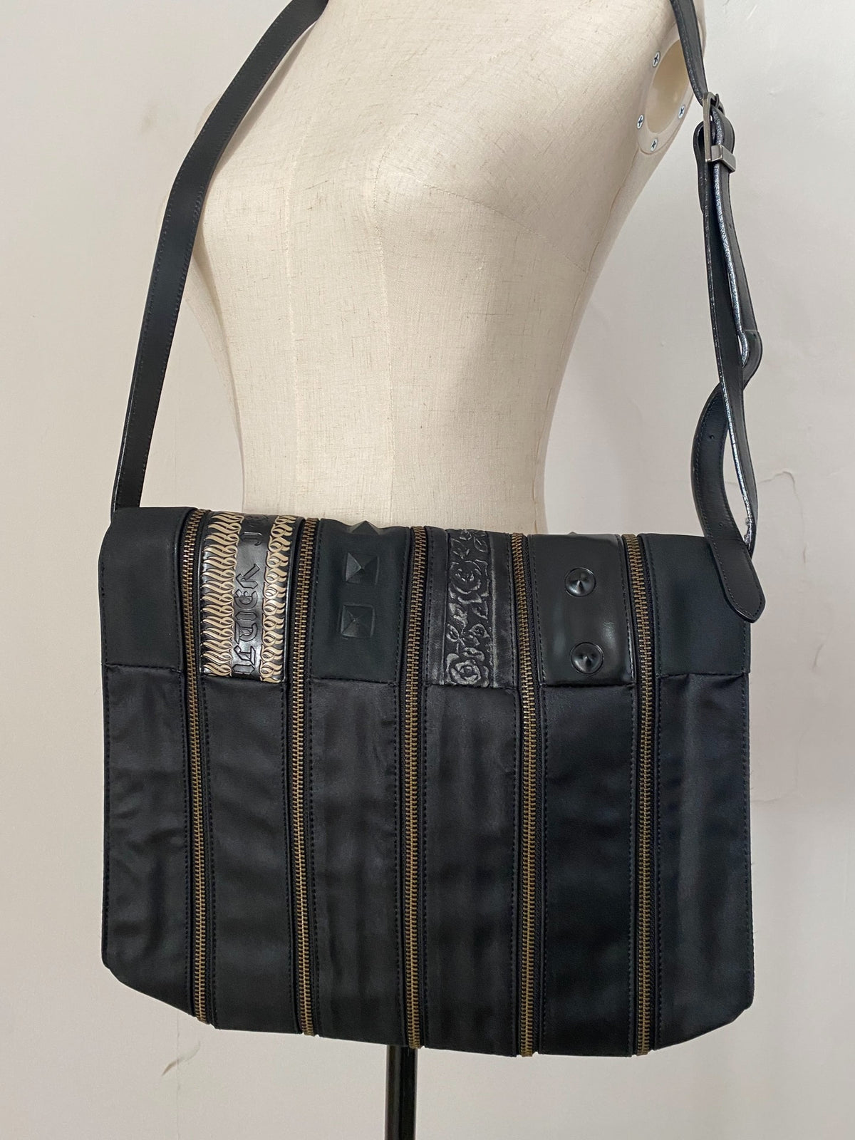 Jean Paul Gaultier Dragon Pattern Deconstructed Crossbody Bag