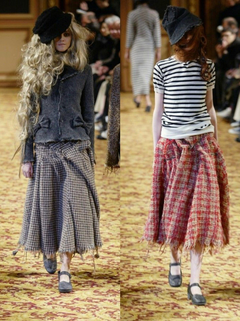 Junya Watanabe Midi Wool Skirt