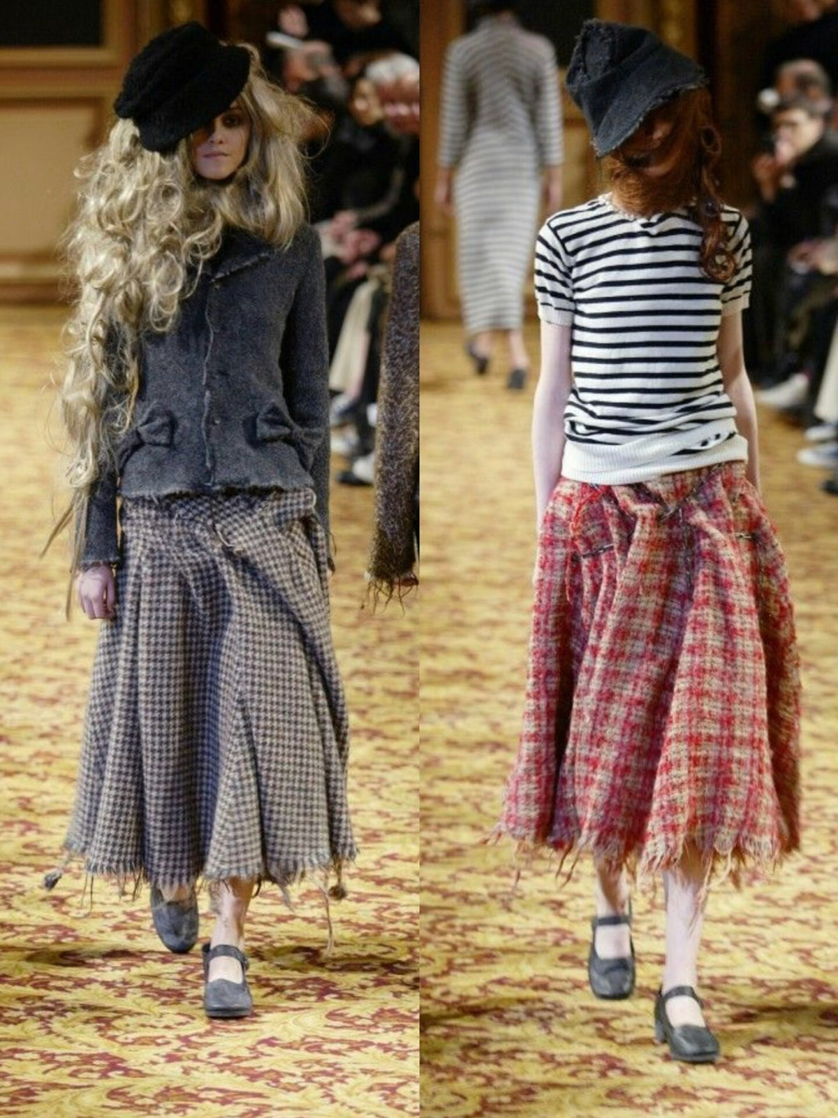 Junya Watanabe Midi Wool Skirt
