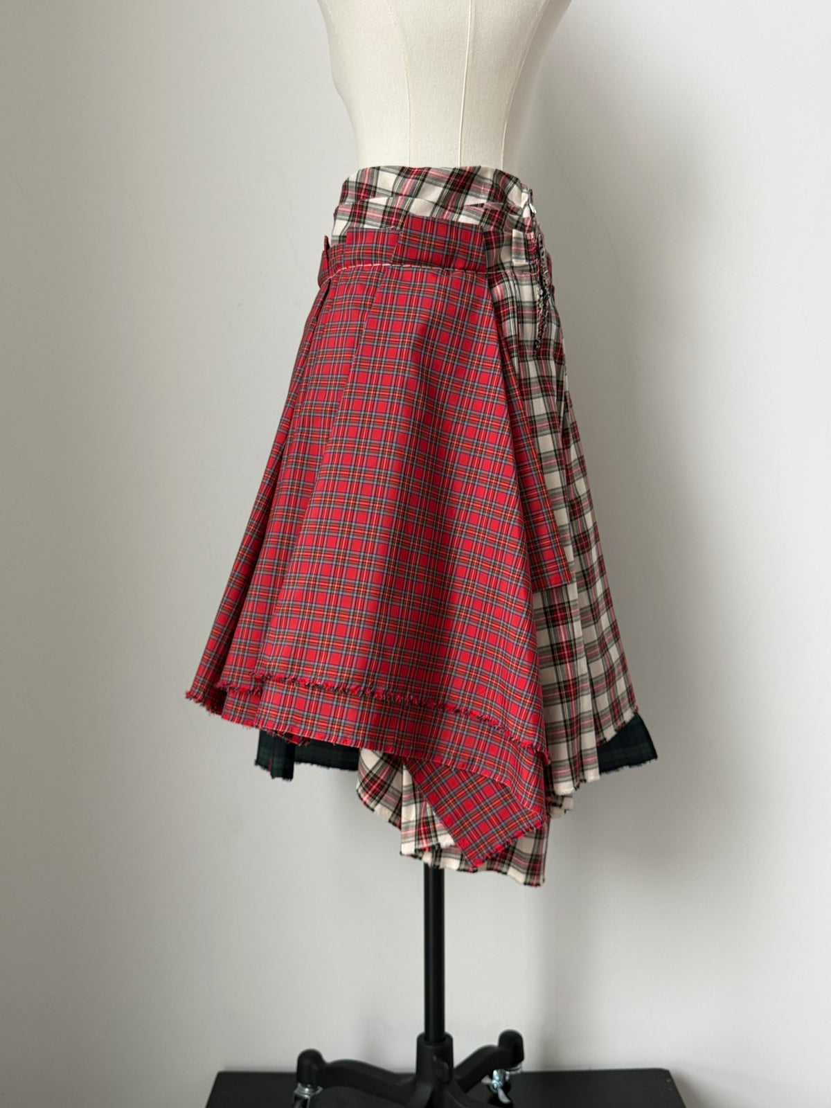 Comme Des Garcons 2005 Midi Runway Plaid Skirt