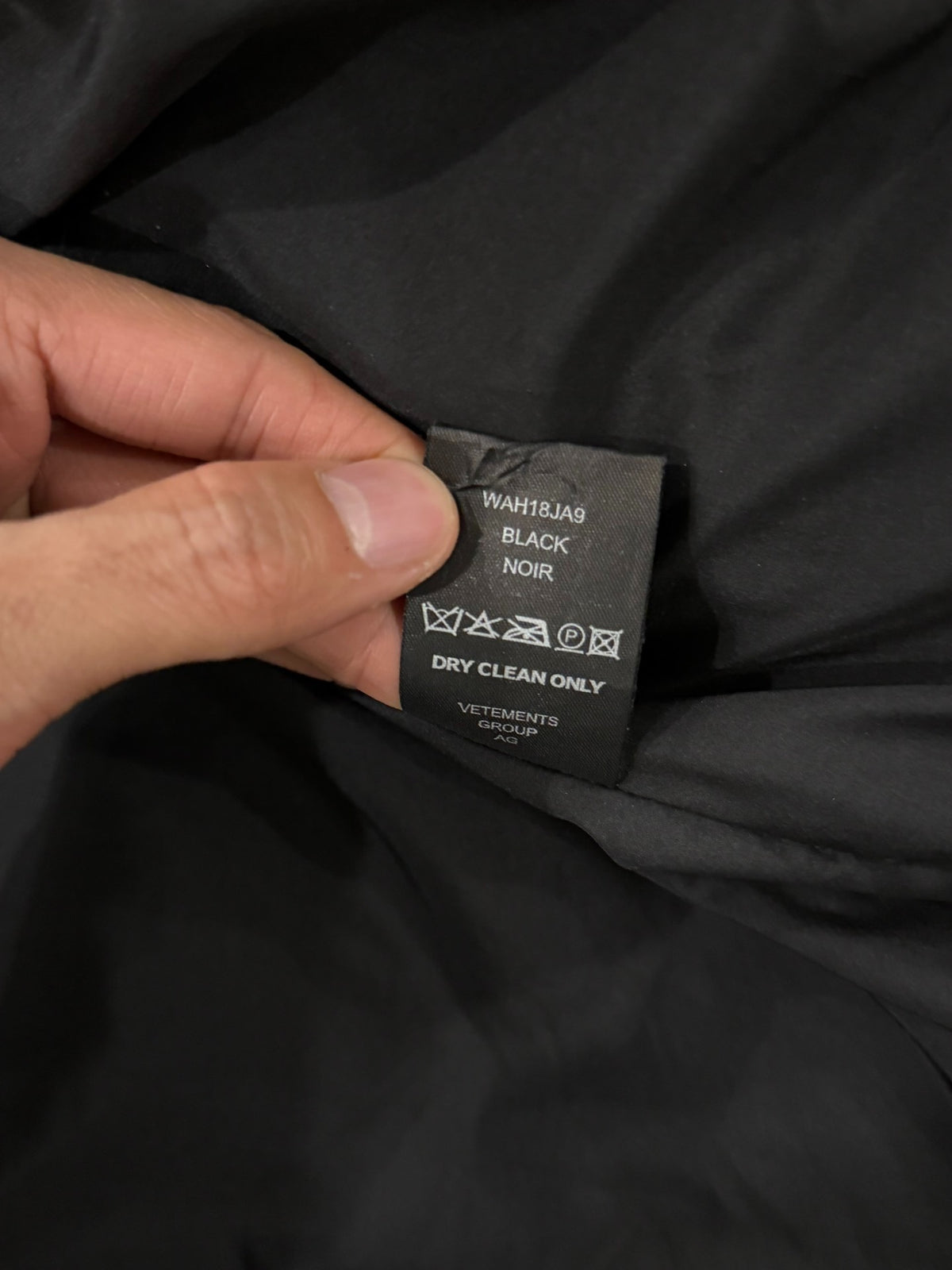 Vetements Patent Leather Down Jacket