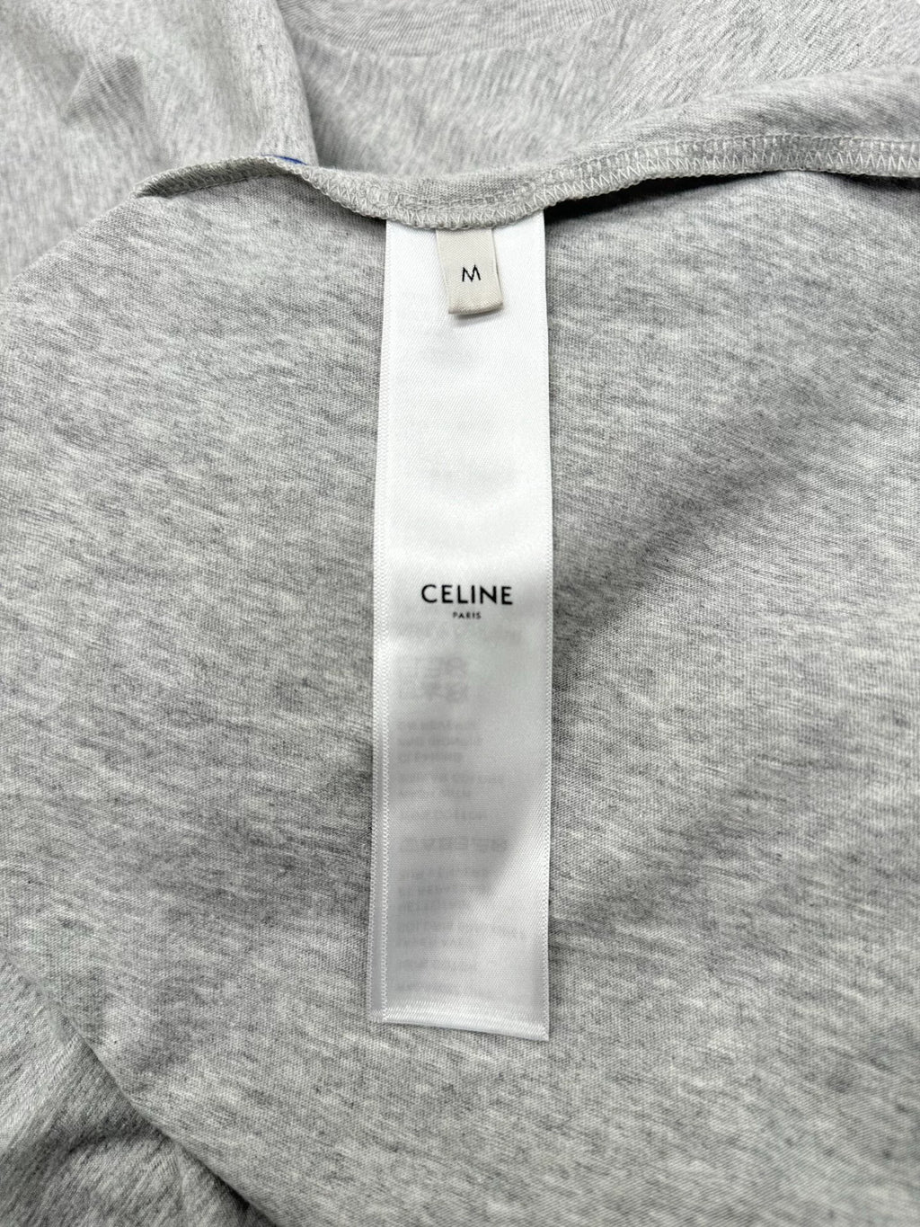 Celine SS26 Grey Logo Print Short Sleeve T-Shirt