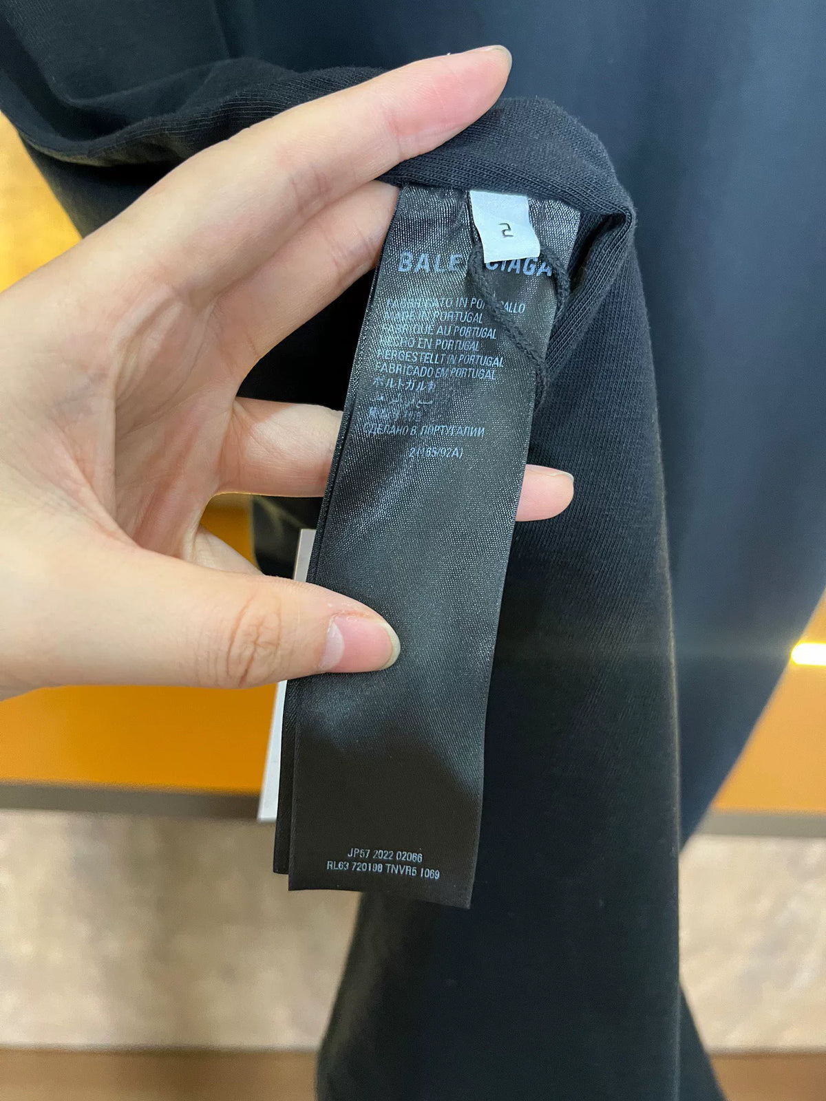 Balenciaga Black Logo Short Sleeve Top