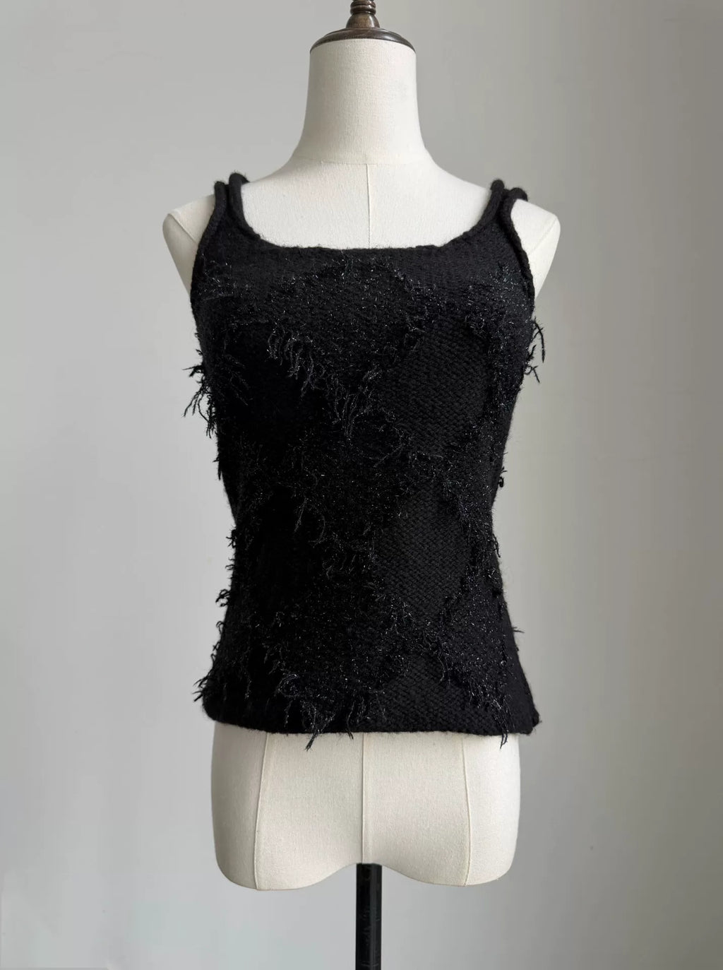 Dries Van Noten Fringe Diamond Knit Vest