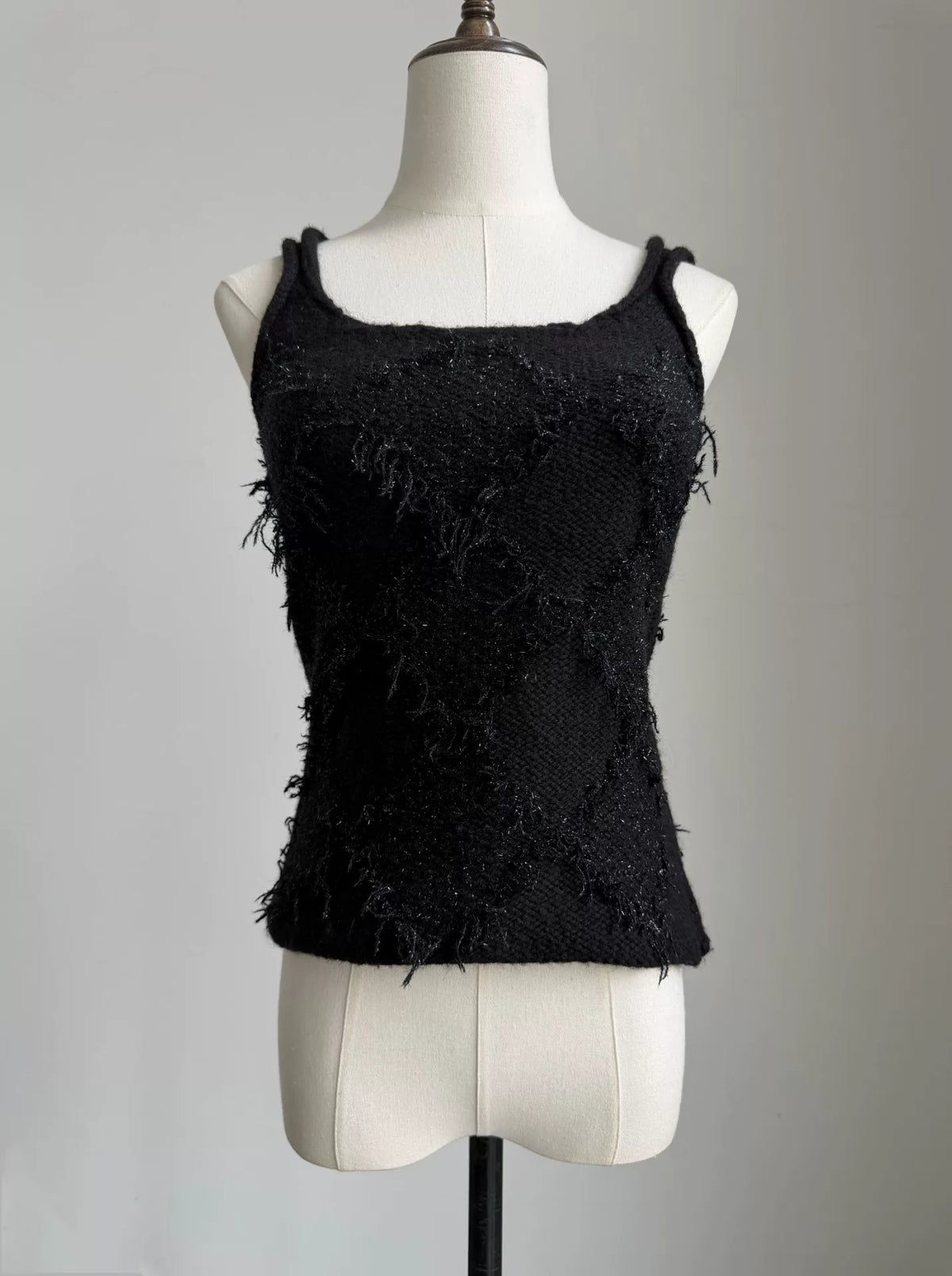 Dries Van Noten Fringe Diamond Knit Vest