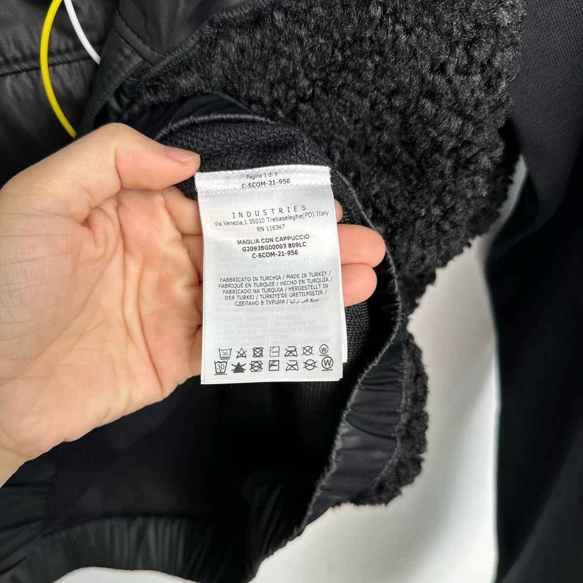 Moncler Black Hooded Drawstring Down Jacket