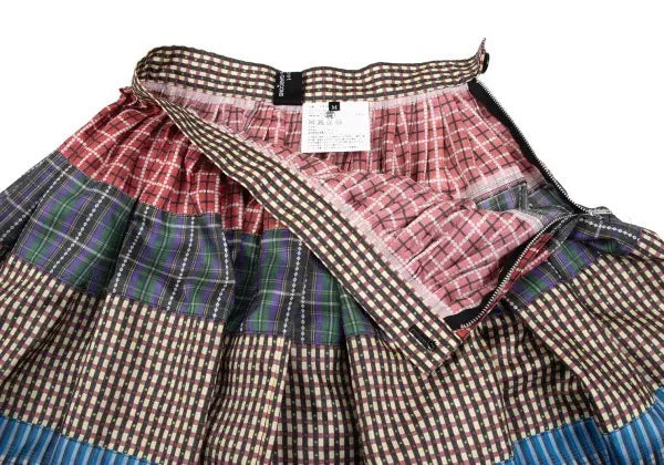 COMME des GARCONS Vintage Dark Plaid Skirt