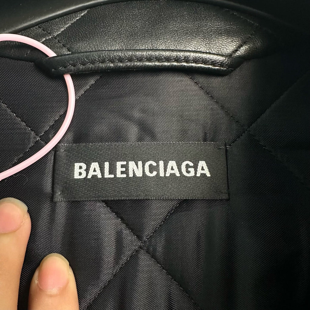 Balenciaga Black Sheepskin Quilted Jacket