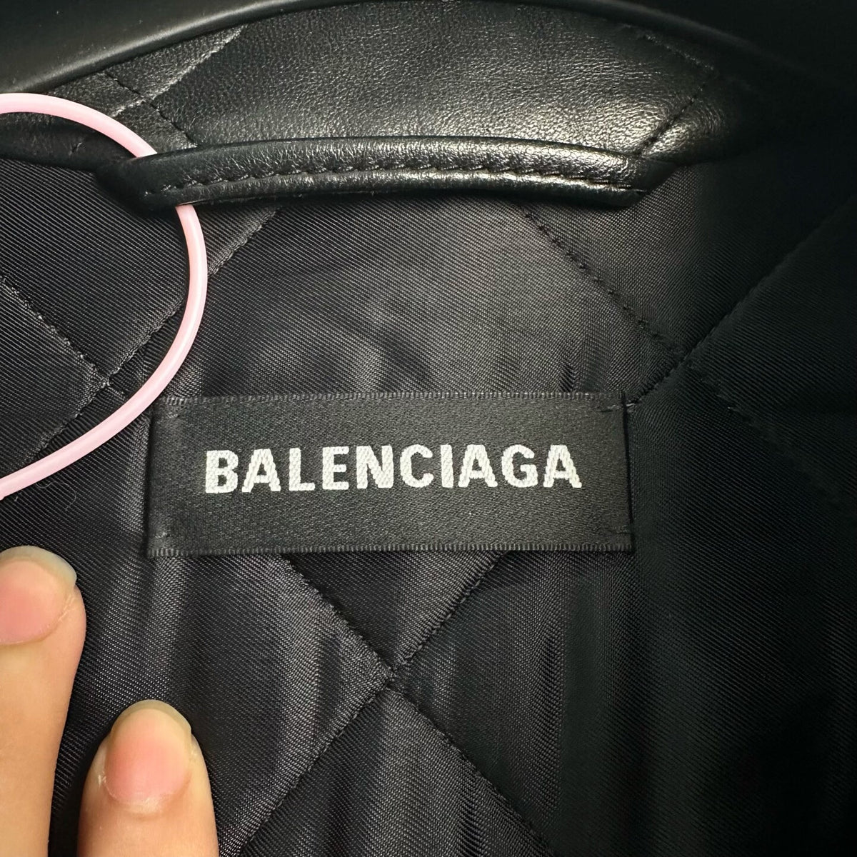 Balenciaga Black Sheepskin Quilted Jacket