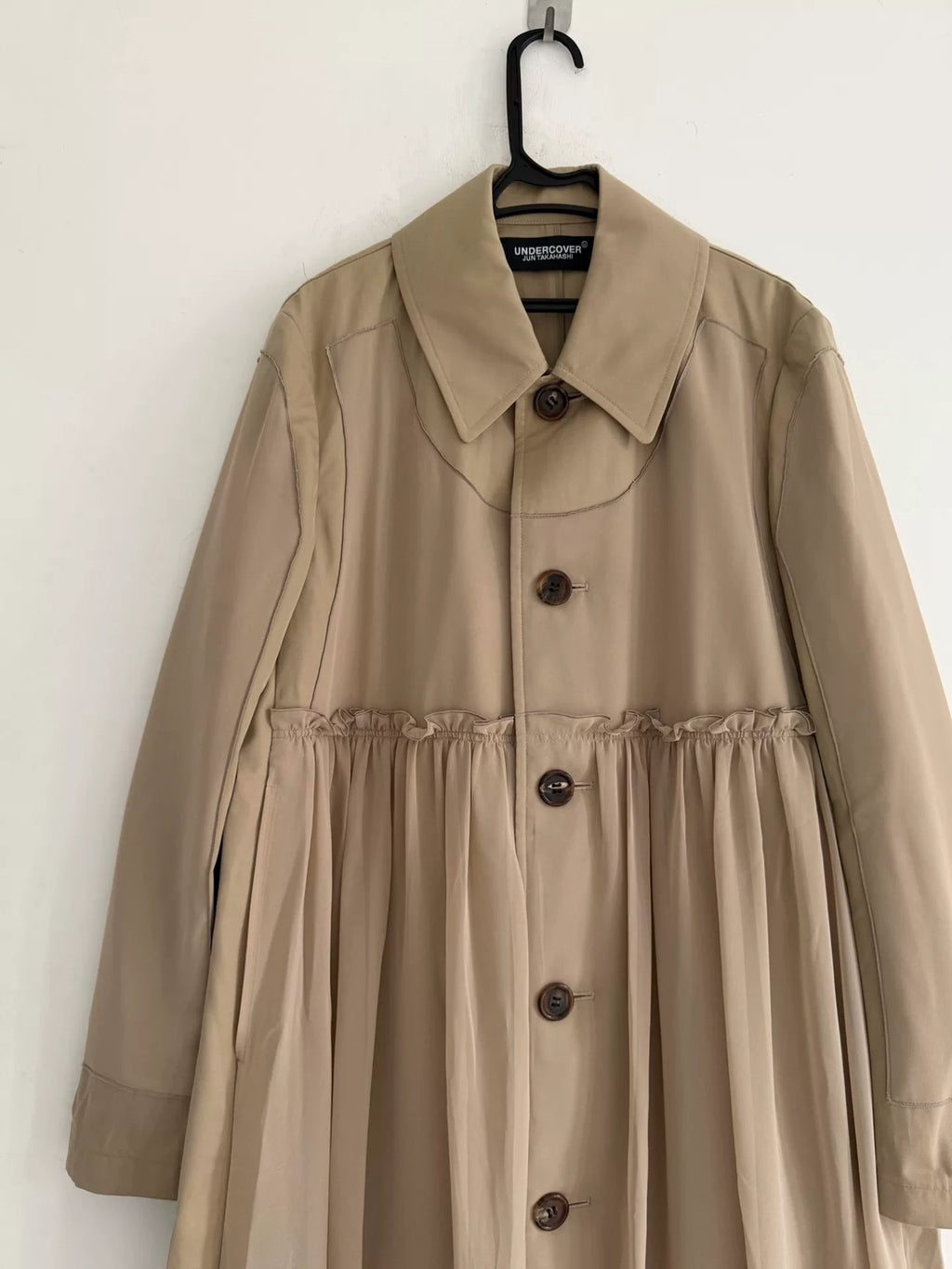 Undercover Trench Takahashi Jun lace panel trench coat jacket