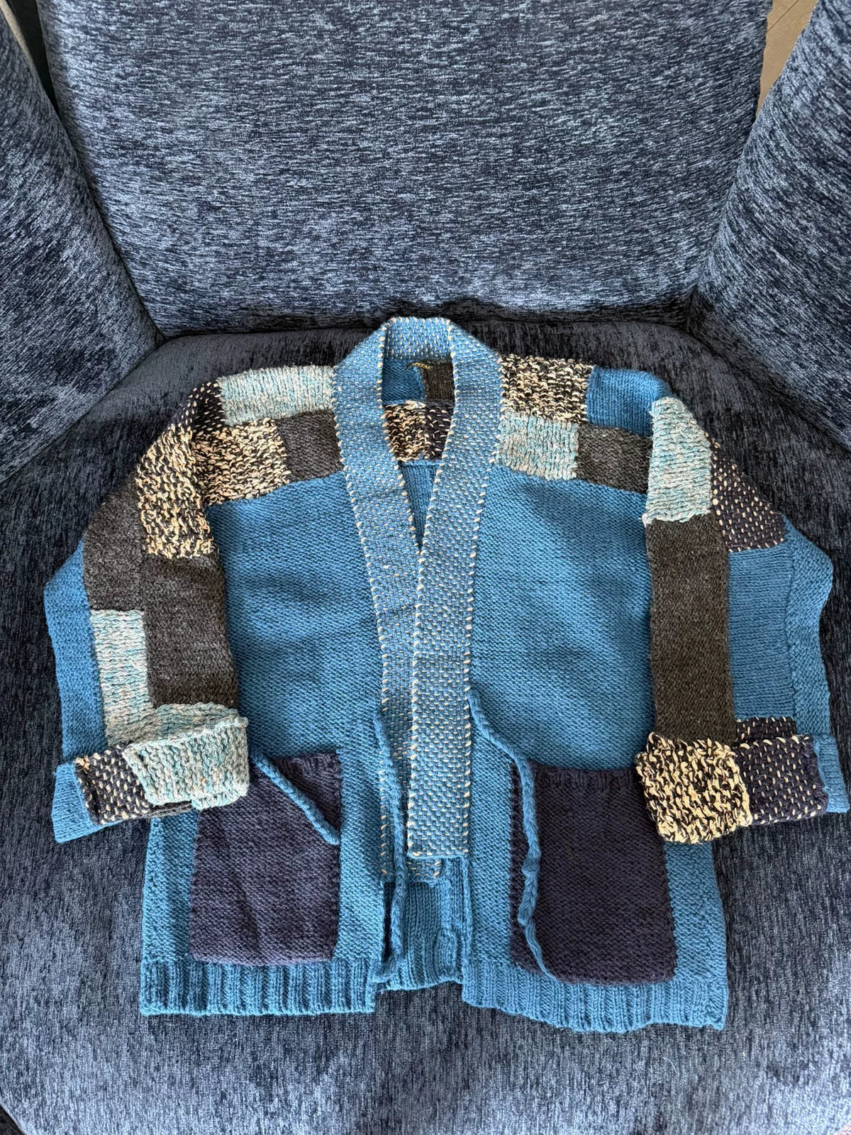 Kapital Boro Indigo Patchwork Cardigan