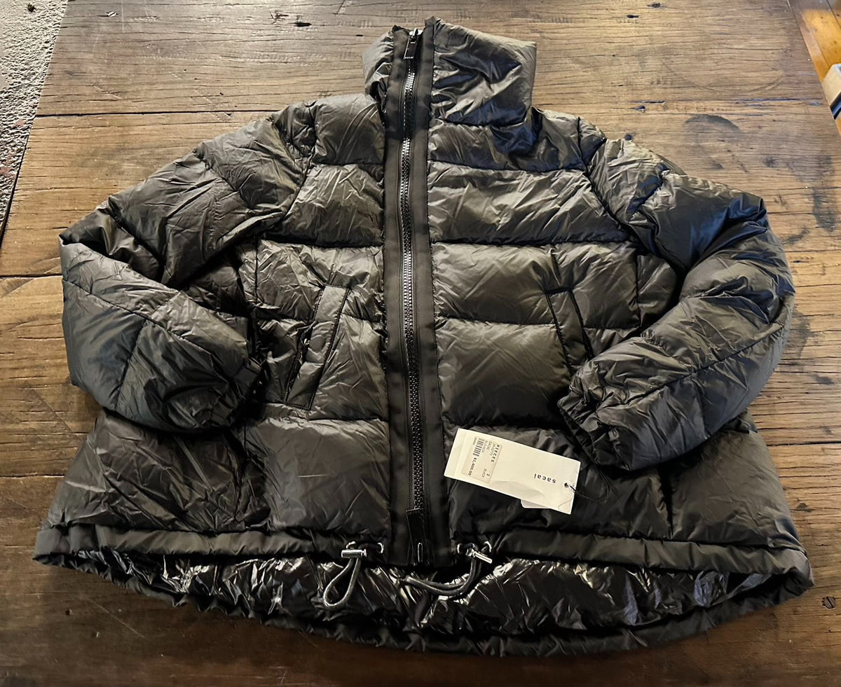 sacai FW16 Luck Black A-Line Puffer Down Jacket