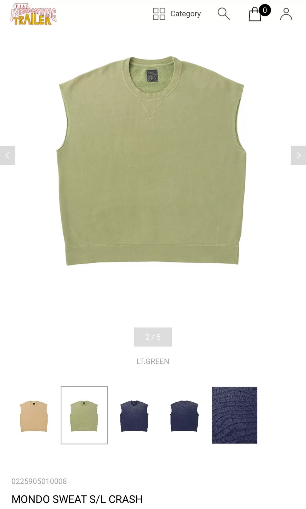 Visvim 25SS Ict Mondo Sweat S L Crash 25 Distressed Tank Top