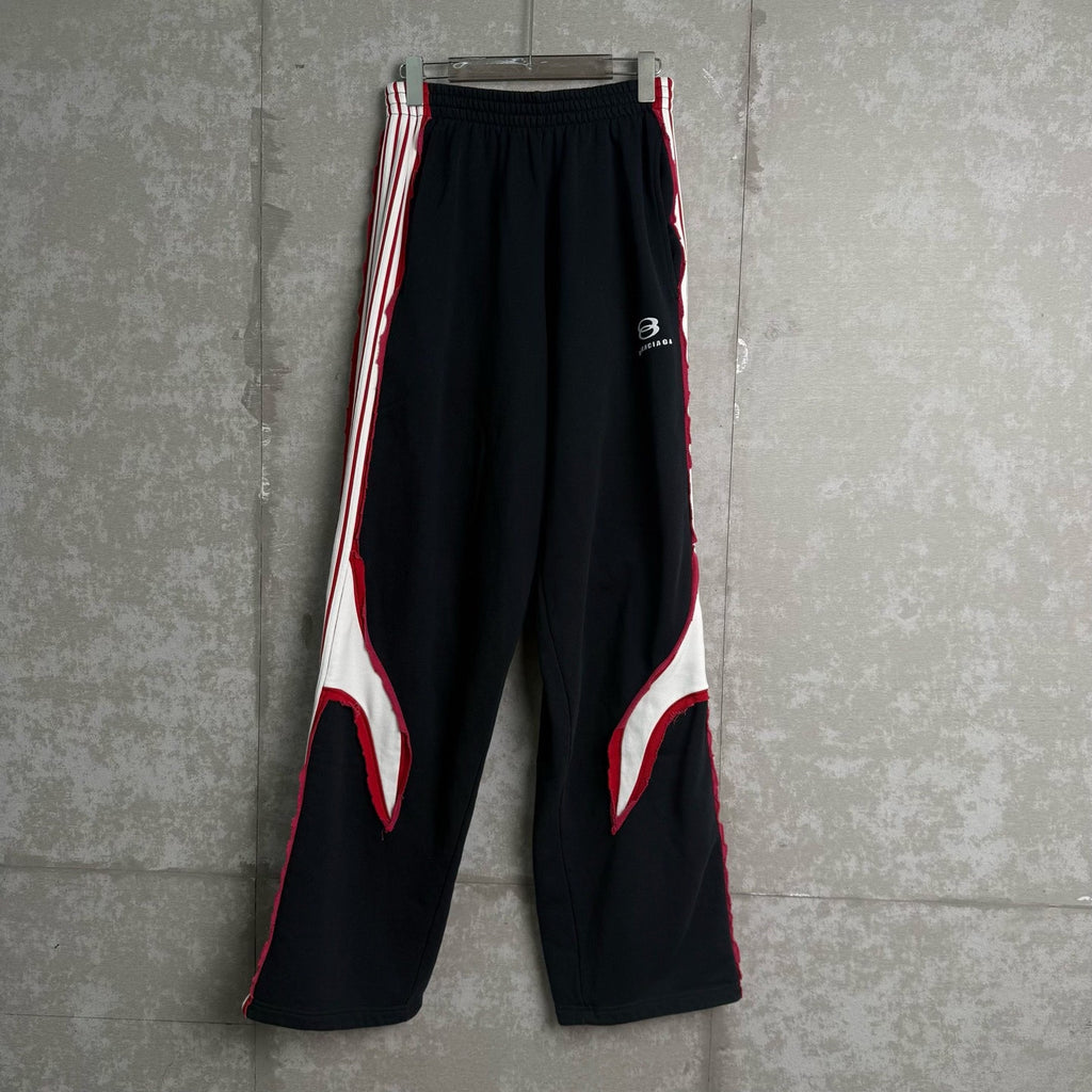 Balenciaga Patchwork Double-Ring Logo Sweatpants
