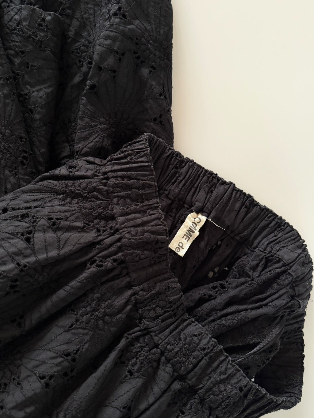 Comme Des Garcons Rei Kawakubo main line openwork crochet skirt