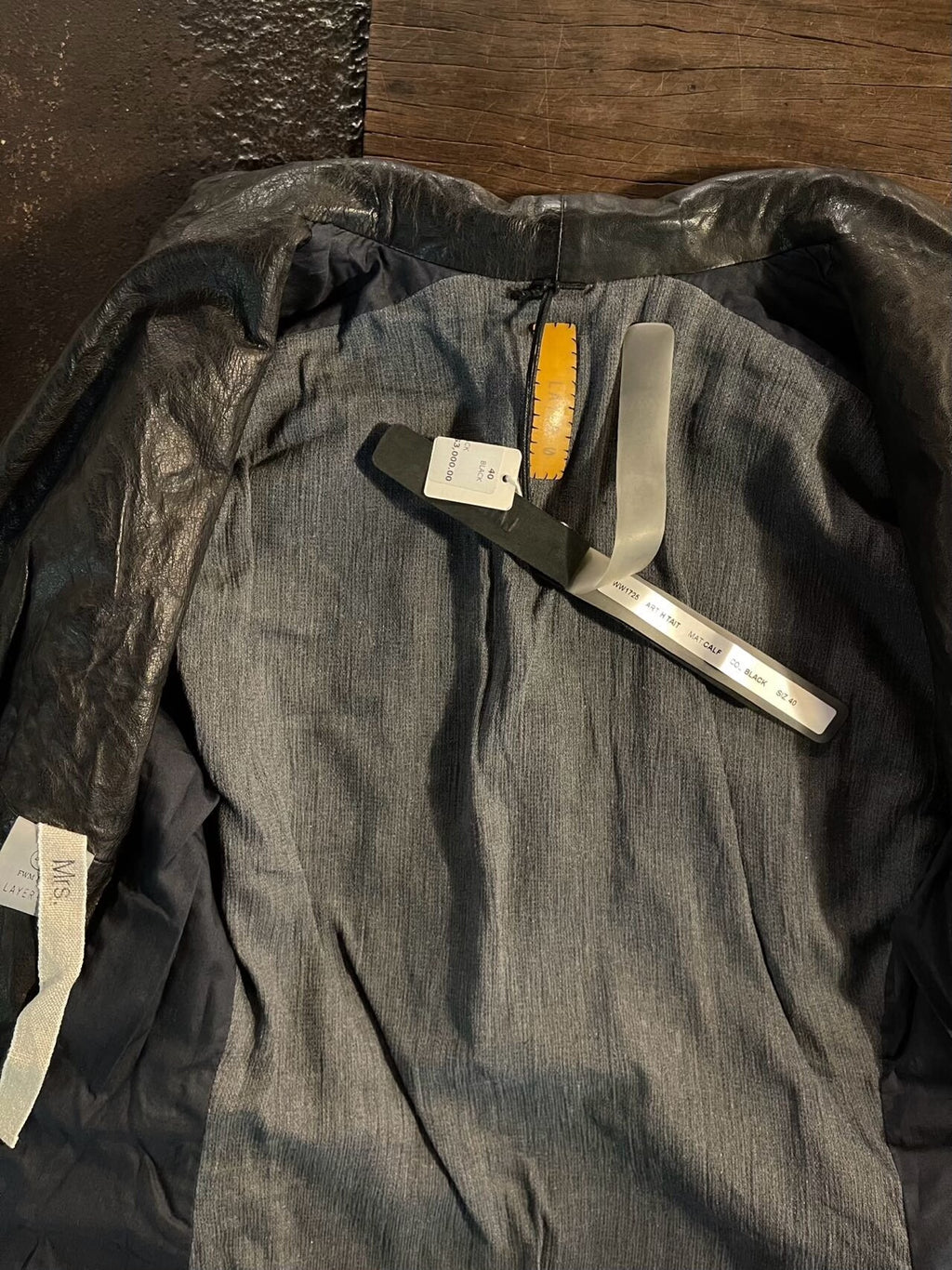 Layer-0 Black H Tait Matte Calfskin Jacket