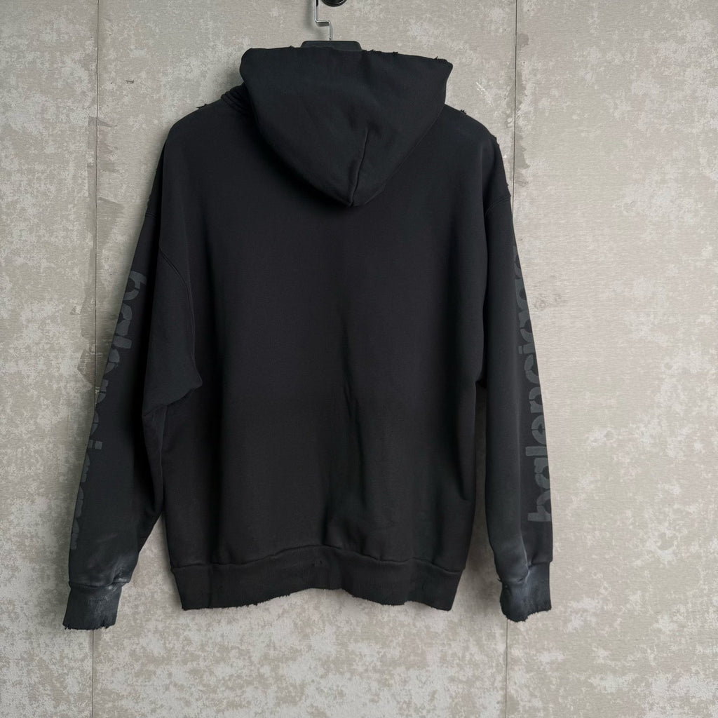 Balenciaga Hooded 3b Paint-Splatter Hoodie