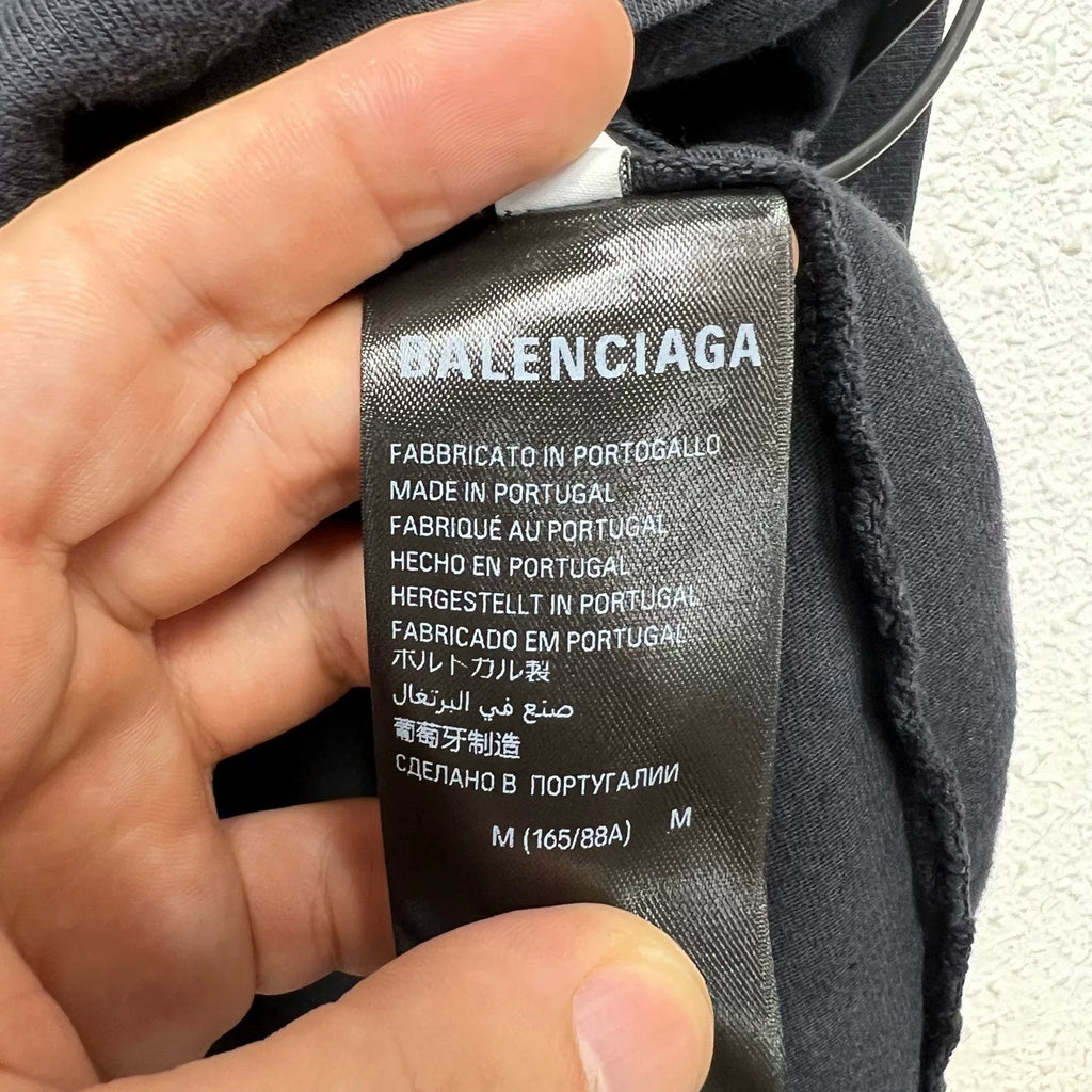 Balenciaga Hawaiian Palm Eiffel Tower Print Short Sleeve Top