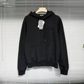 Dior Hooded Essentials CD Embroidered Logo Cotton Black Hoodie