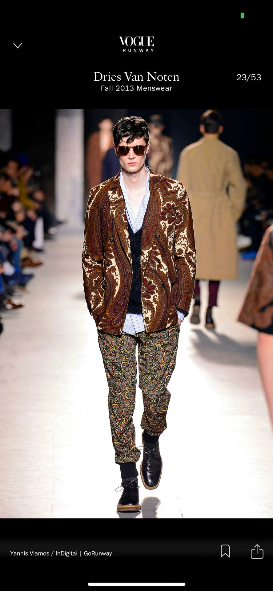 Dries Van Noten FW13 Paisley Wool Flight Jacket