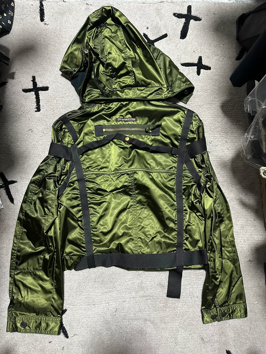Jean Paul Gaultier AW03 Green Parachute Nylon Jacket