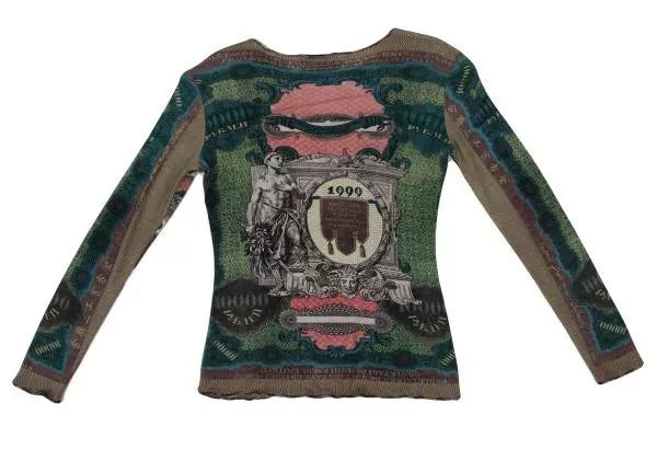 Jean Paul Gaultier Vintage Green Coin Top