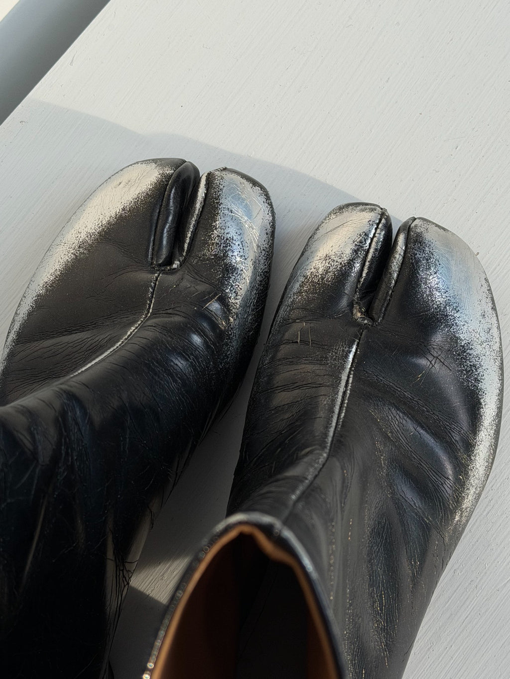 Maison Margiela Color Wash Leather Tabi Shoes