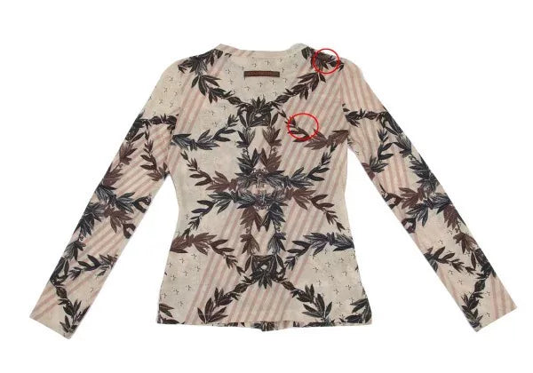 Jean Paul Gaultier Vintage Beige Portrait Print Cardigan