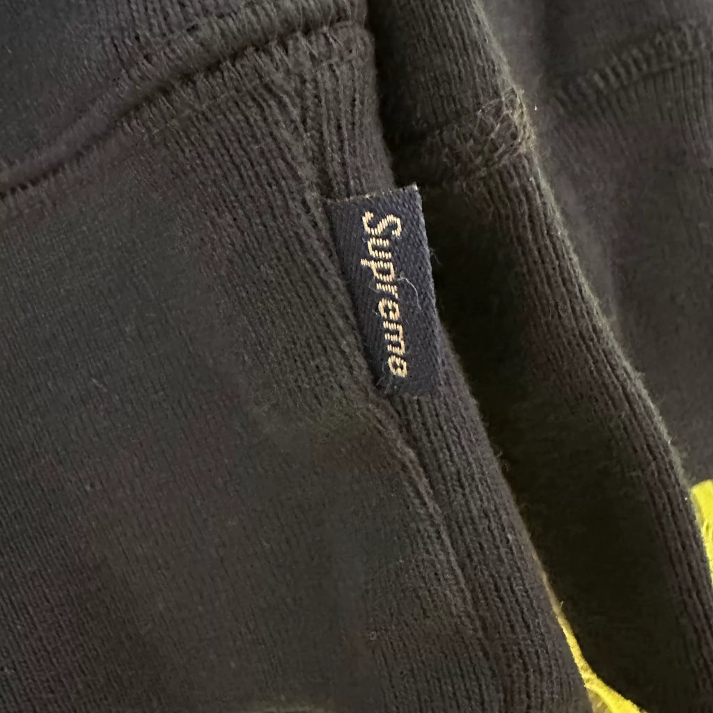 Supreme Navy Arabic Logo Embroidered Cotton Sweater