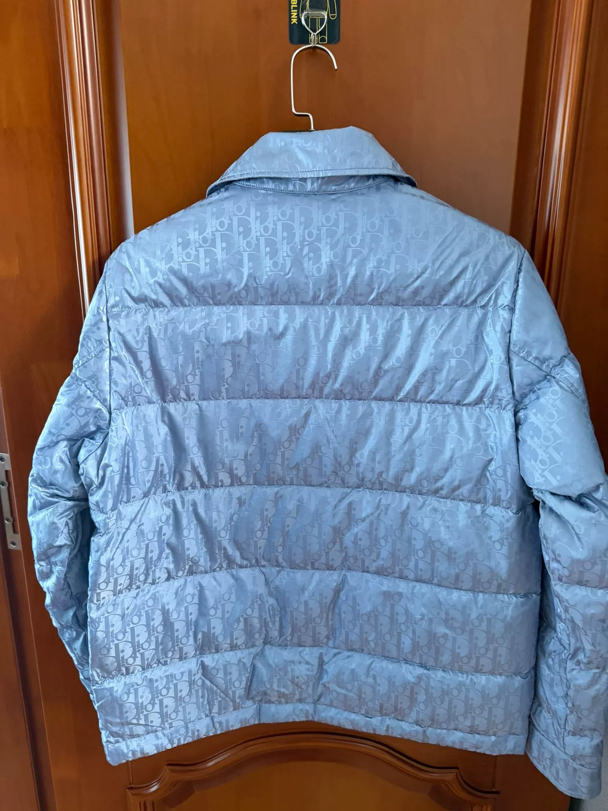 Dior Blue All-Over Logo Zip-Up Jacket
