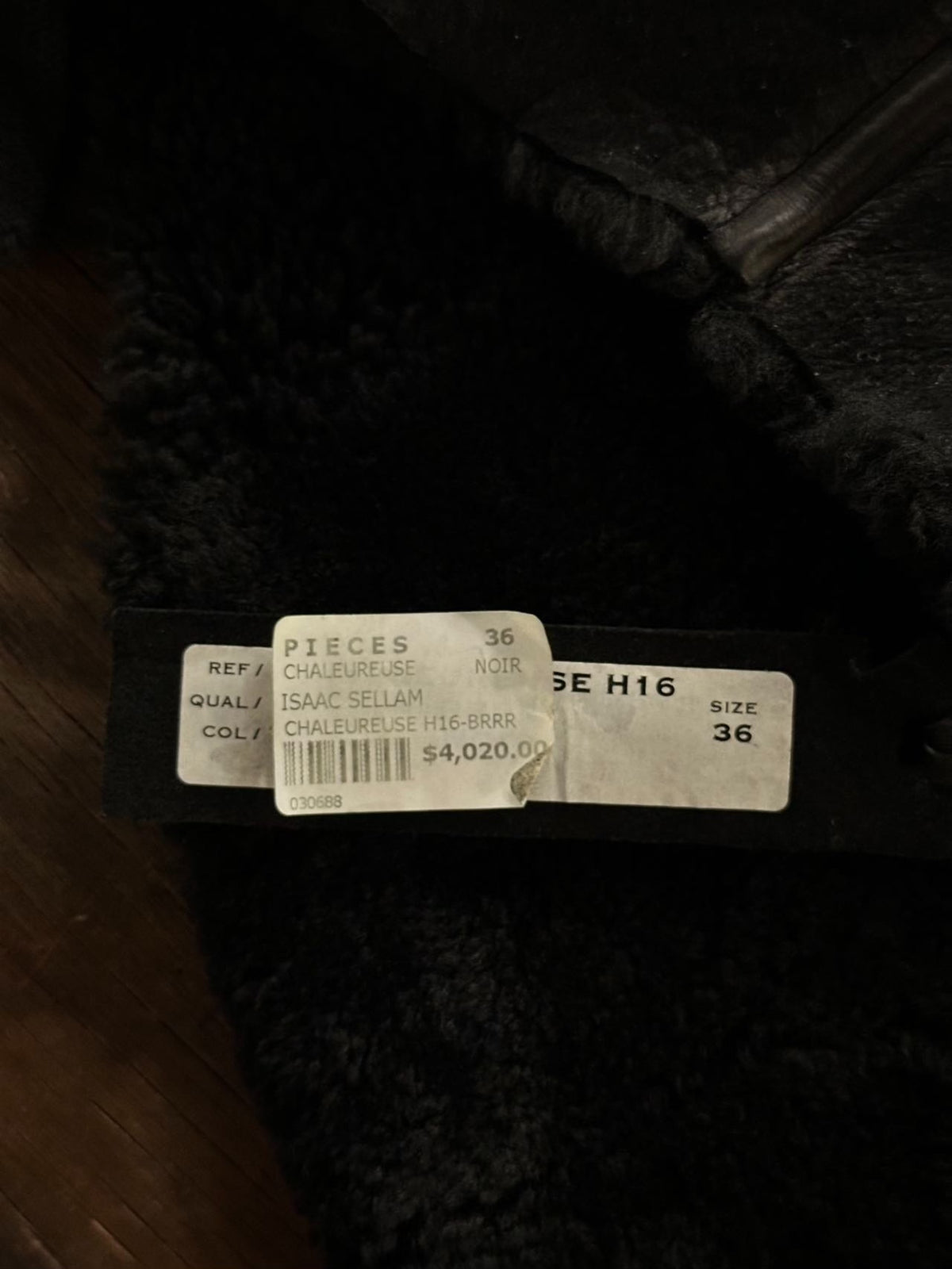 Isaac Sellam Black Hooded Lambskin Coat