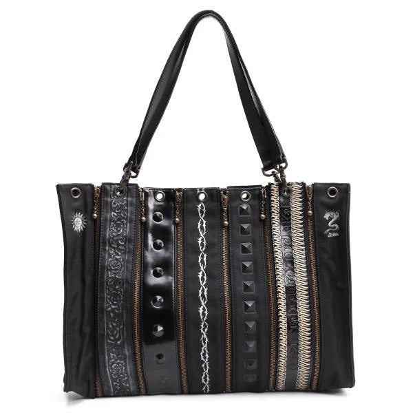 Jean Paul Gaultier Dragon‑Pattern Deconstructed Zip Bag