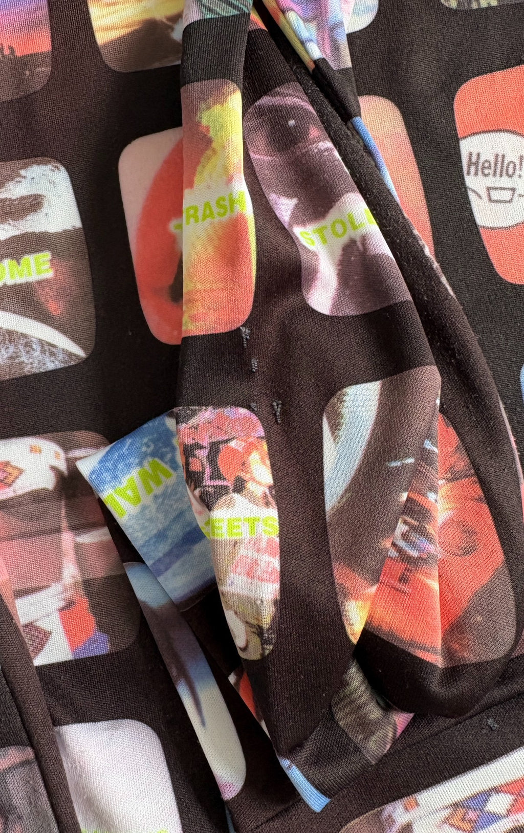 Walter Van Beirendonck runway print long-sleeve T-shirt W&LT vintage 95-96 runway piece printed face mask robot long-sleeve T-shirt
