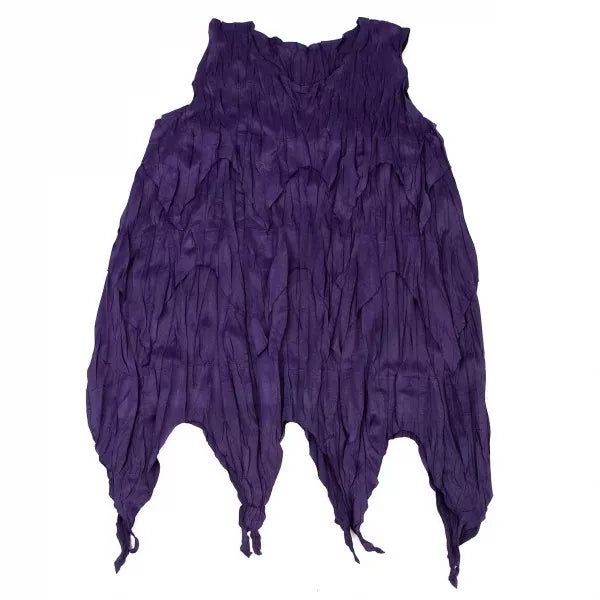 Issey Miyake Vintage Purple Zigzag Pleated Top