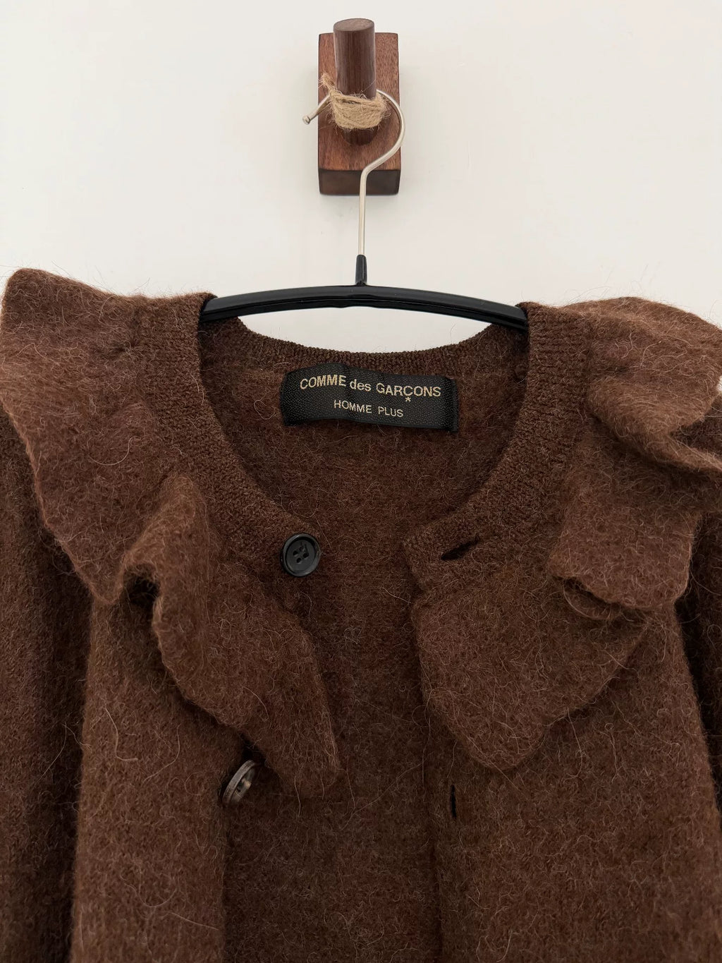 Comme Des Garcons Ruffle Collar Knit Cardigan - Devines
