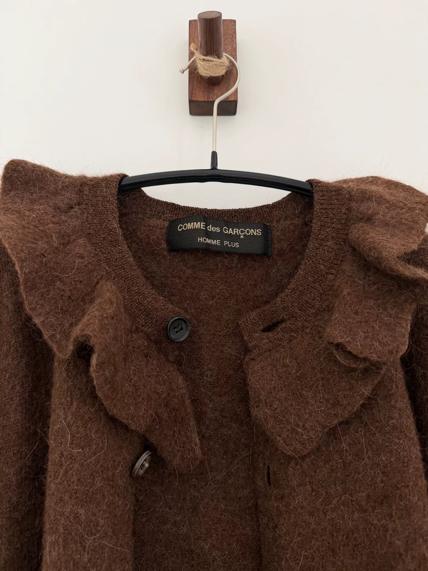Comme Des Garcons Ruffle Collar Knit Cardigan - Devines