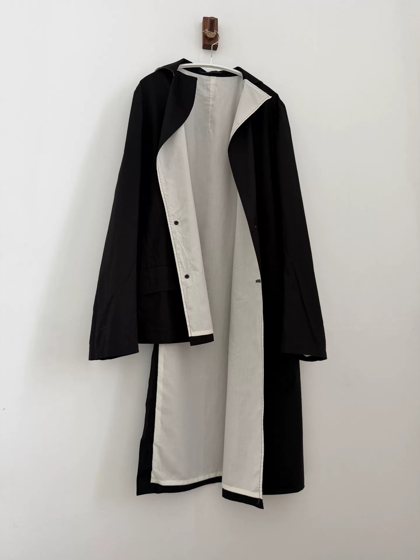 Yohji Yamamoto Y's Cotton Asymmetric Trench Coat - Devines