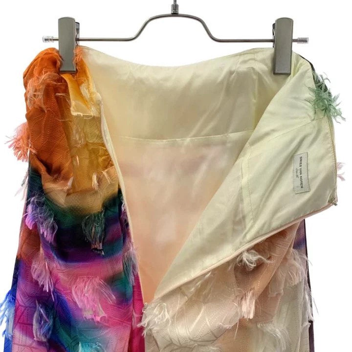 Dries Van Noten SS22 Jacquard Fringe Skirt