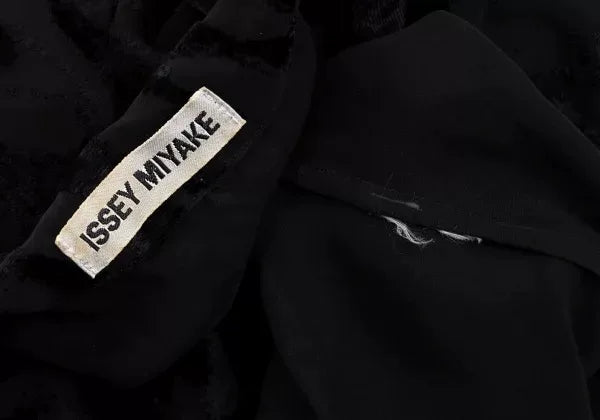 Issey Miyake Vintage Black Sheer Floral Top