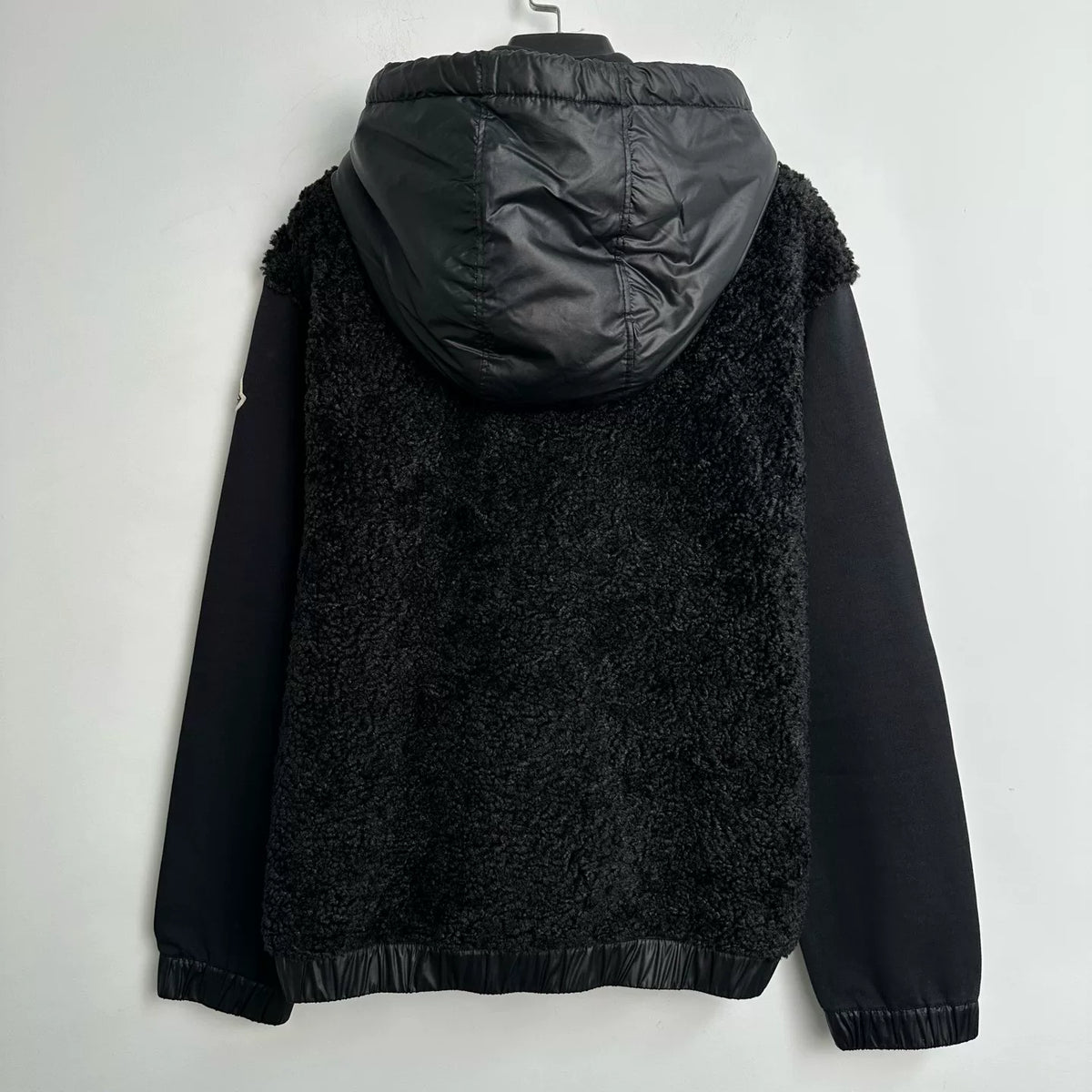 Moncler Black Hooded Drawstring Down Jacket