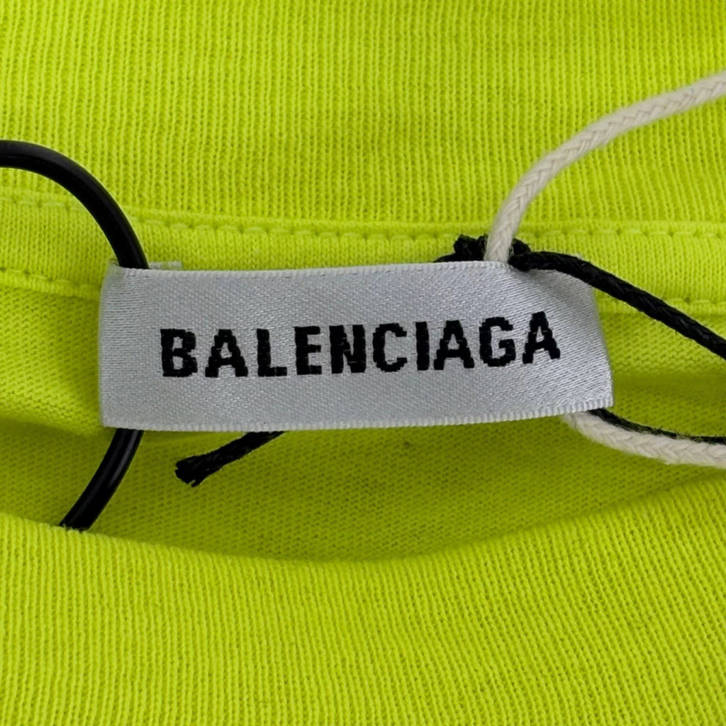 Balenciaga Fluorescent Yellow Short Sleeve Top