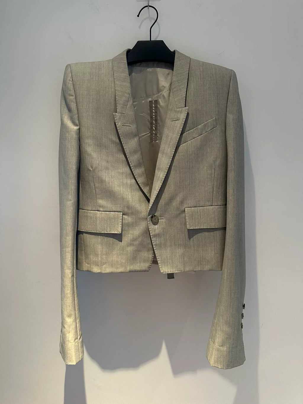 Rick Owens SS20 Padded Shoulder Blazer