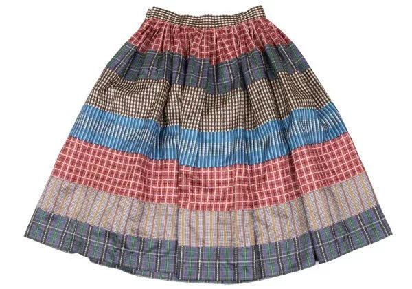 COMME des GARCONS Vintage Dark Plaid Skirt