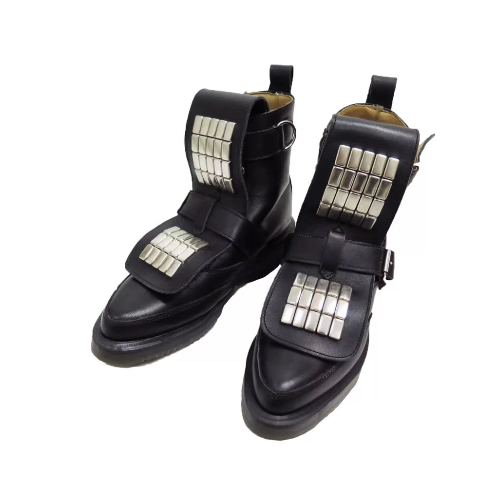 Yohji Yamamoto Femme x George Cox George Runway Silver Metallic Shoes