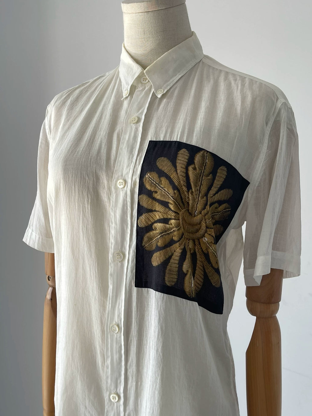 Dries Van Noten SS14 Flower Wheel Short Sleeve Shirt